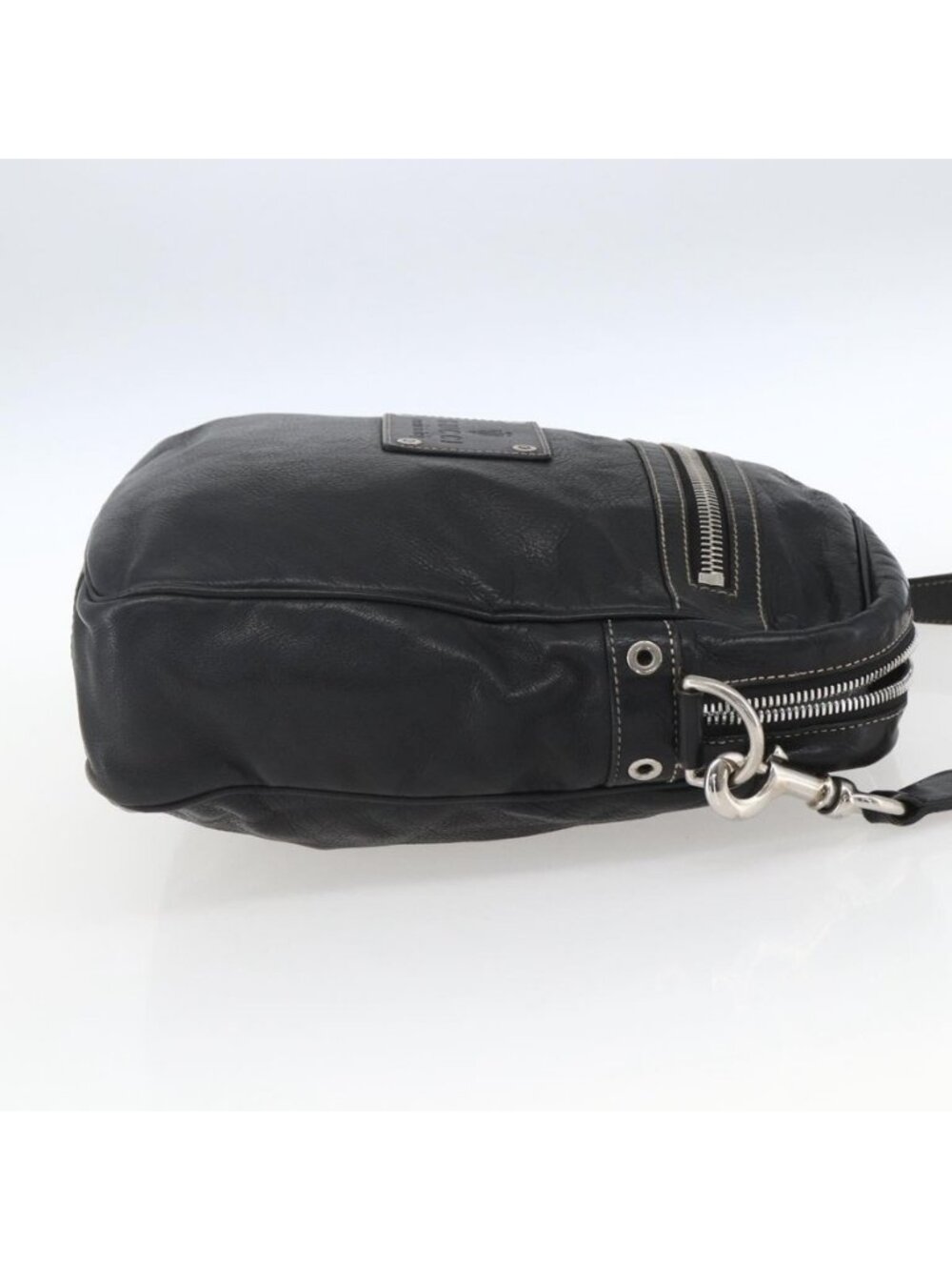 Authentic GUCCI Shoulder Bag Leather Black Silver 201451 - Picture 12 of 16